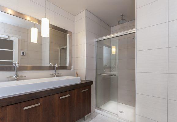 Standard or custom shower doors and mirrors