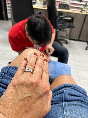 My beautiful nails and my pedicure.