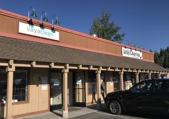 VayaClean storefront in the Westgate Center, next to Wild Cherries.