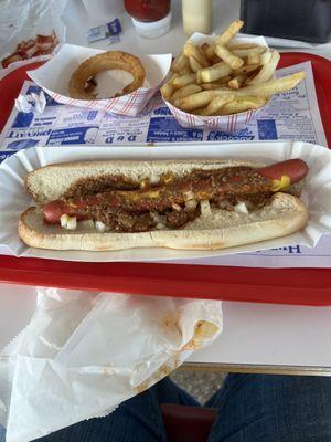 The Jim's Foot Long with Chili!