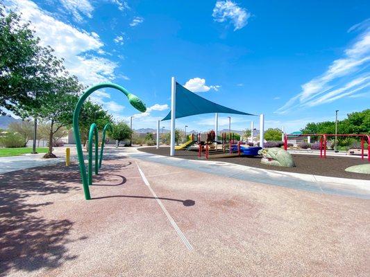 Small "splash pad" area with just the snake that supposedly spits out water