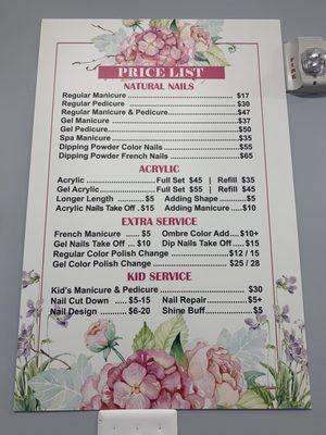 Price list