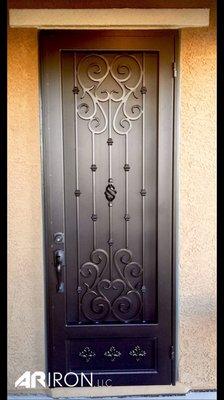 Custom Wrought Iron Security Screen Door