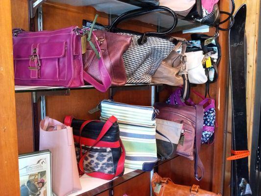 Great selection of purses, some vintage