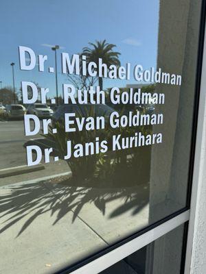 List of doctors names.