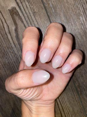 Natural nails with dip powder