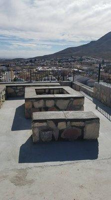 Fire Pit and stone benches