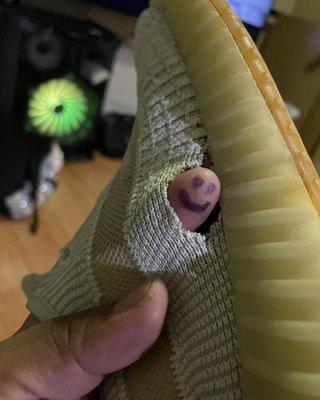 Yeezy cloth repair before