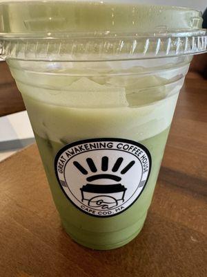 Iced matcha latte