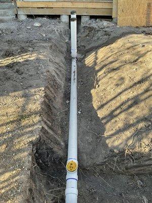 Sewer line installation