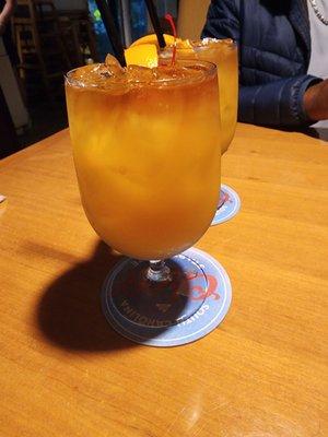 Gale Warning - Myers Rum, citrus Rum, pineapple, orange, & lime juice. Pretty tasty!