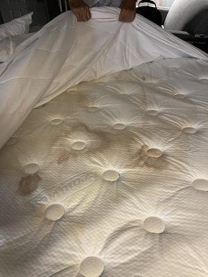 The mattress  they tried to cover up .