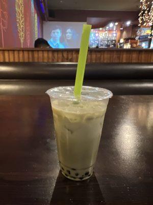 matcha tea with boba