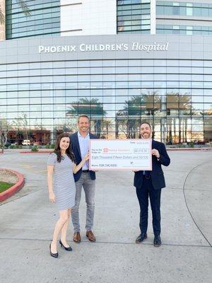 We are so proud to have played a part in donating over $8,000 to PCH in 2019! We donate a portion of every transaction we close!