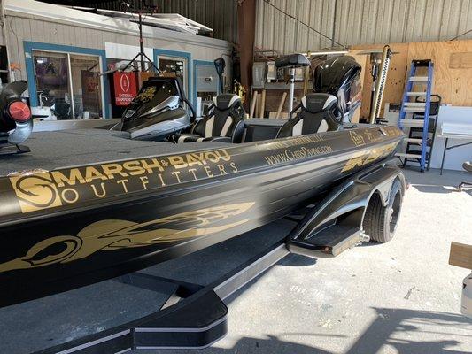 Bass boat wrap