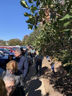 Lunch time early voting at Matthews library.