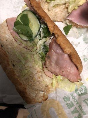 "Black frosty ham foot long "