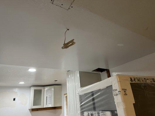 Unfinished kitchen wiring