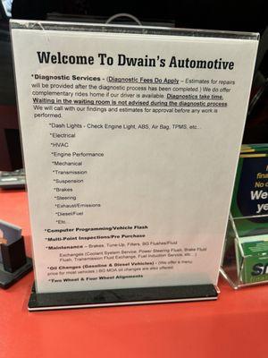 Welcome to Dwain's Automotive!