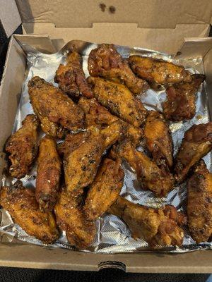 I posted these before and I will post them again. The best wings u can get. Char grilled, extra crispy, honey garlic. Yum.