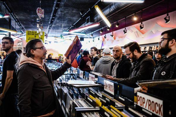 Vinyl Record shoppers at Down In The Valley