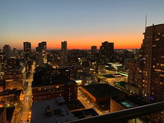 View from our gorgeous apartment at State & Grand!