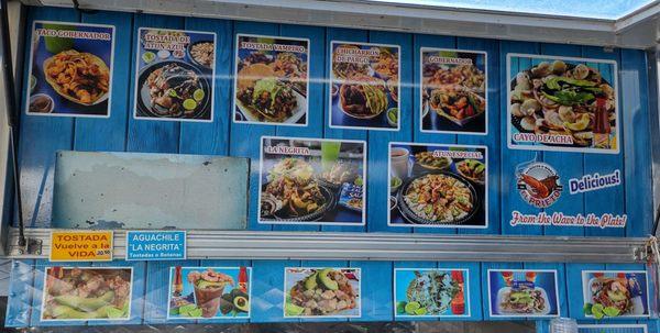 Some food photos on the Mariscos truck