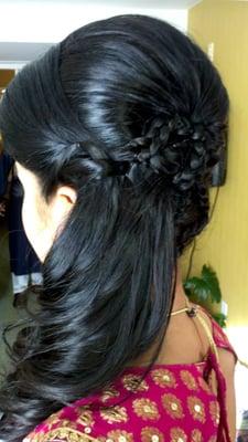 Side Pony with Braided Detail