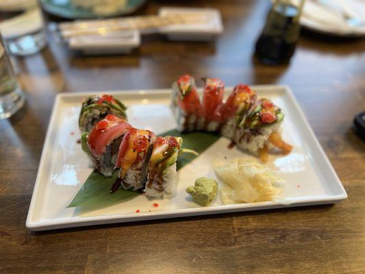 Pink Godzilla Roll - delicious!