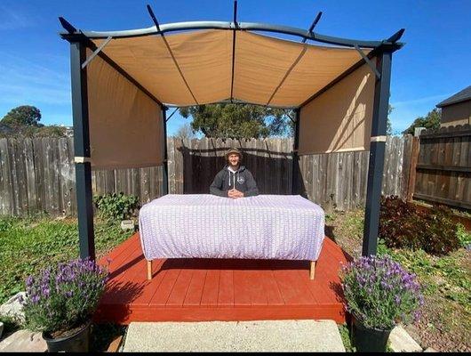 Outdoor massage is available!