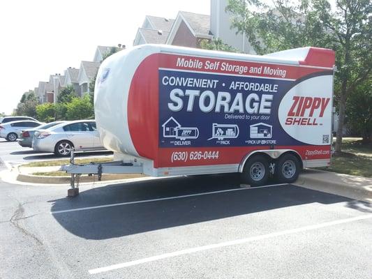 A Zippy Shell can fit in one parking space, so it fits in almost any condo or apartment building parking lot.