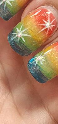 PRIDE NAILS!! Love these. Thank you, Jackie!!!!