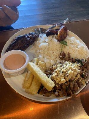 Brazilian Platter with sirloin. Awesome food!