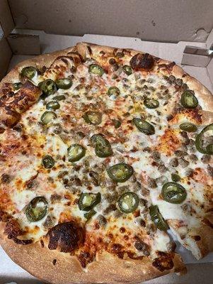 Sausage and jalapeño