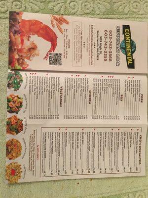 Continental take out menu page 3