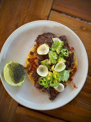 Cachetada - Ribeye, Oaxaca Cheese, Grilled Onion, Avocado, Cilantro