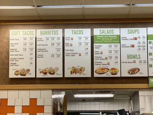 Menu board 2