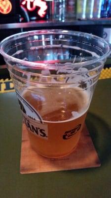 Sam Adams out of a plastic cup. I would expect th is at a county fair. :(