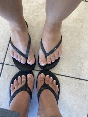 Pedicure French!!! Loving my feet again!!! Thank you!!!