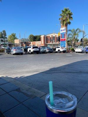 Relaxing with my cup of Java while Blue Thunder gets a much needed wash