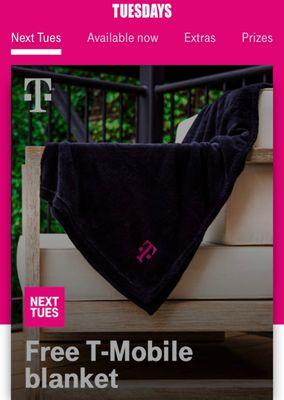 Free T-Mobile Blanket on 10/12/21