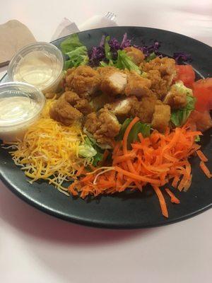 Fried chicken salad