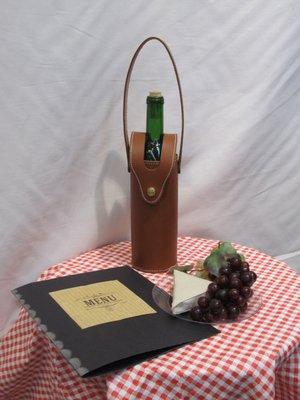 Tanner's Alley Leather wine caddy