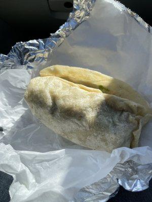 Burritos are a decent size with fresh ingredients. I got an asada and it has beans, sour cream, lettuce, tomatoes and onions.