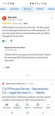 Review from our Google loyal customer