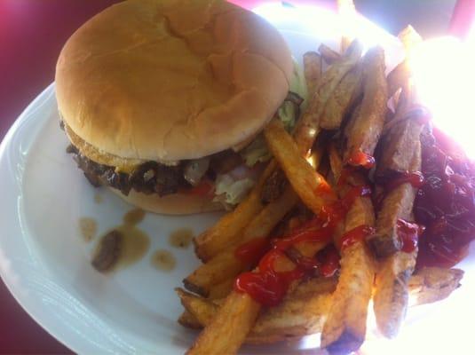 Grease Burger, nobody makes a good ole grilled hamburger with fresh cut French Fries like Buds.