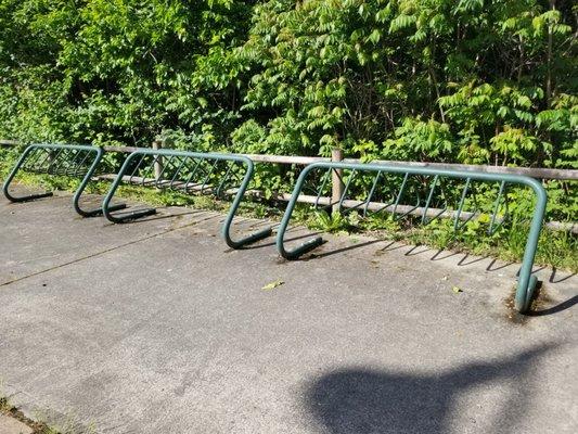 Bike parking near building