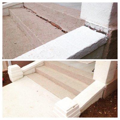 Before-and-after steps lift and stabilization