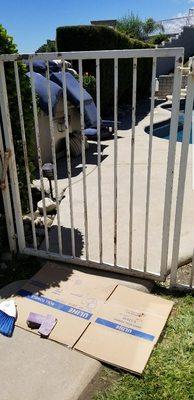 Metal gate repair and painting