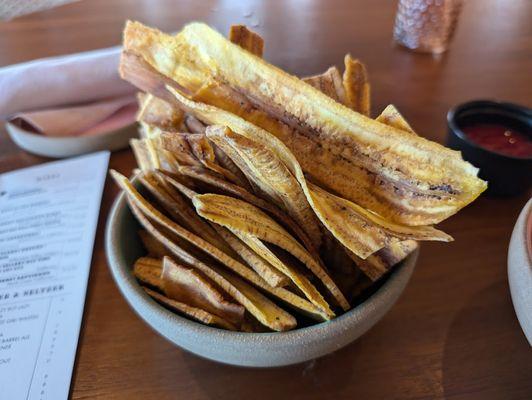 Plantain Chips to go with Crab Dip